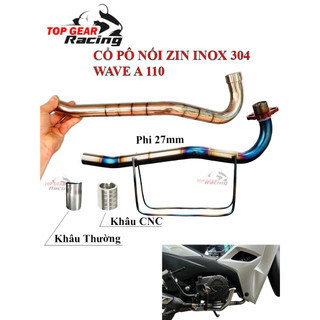 Cổ pô nối zin wave 110 inox304 không bao giờ gỉ