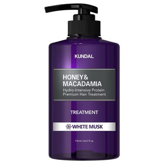 Kem Ủ Tóc Kundal Honey & Macadamia Hair Treatment White Musk - Xạ Hương Trắng 718ml
