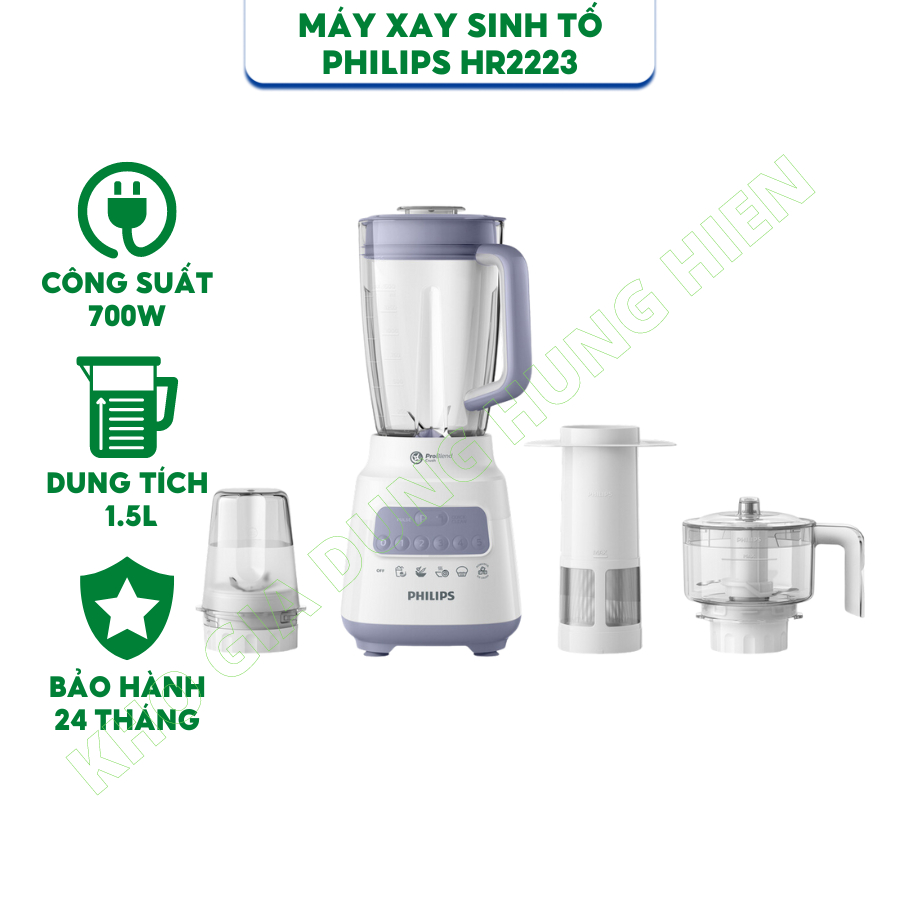Máy xay sinh tố Philips HR-2223 - Hàng chính hãng