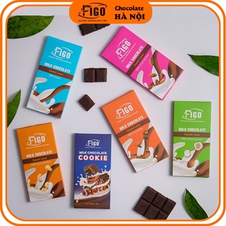 6 hộp socola sữa 50% cacao 50gr, milk chocolate nhân hạt dinh dưỡng nhẫn hiệu figo thanh 5