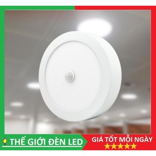 Đèn led cảm biến gắn nổi tròn mpe 12w,18w, 24w ánh sáng trắng chính hãng