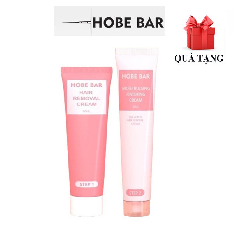 Kem tẩy lông HOBEBAR 50g và Gel dưỡng lô hội 30g dịu nhẹ da không gây kích ứng và không đau rát tẩy lông chân tay nách
