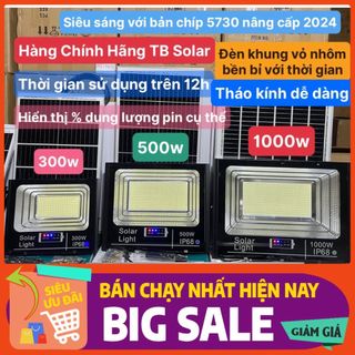 Đèn Năng Lượng Mặt Trời Chính Hãng TYS 500w 300w 200w Vỏ Nhôm Đèn Đường Đường Sân Vườn IP68