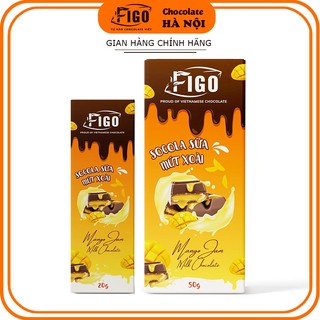 Milk chocolate mứt xoài hộp 20gr,50gr figo| socola nhân mứt xoài tan chảy, đồ ăn vặt siêu ngon, chất lượng, ăn là nghiền