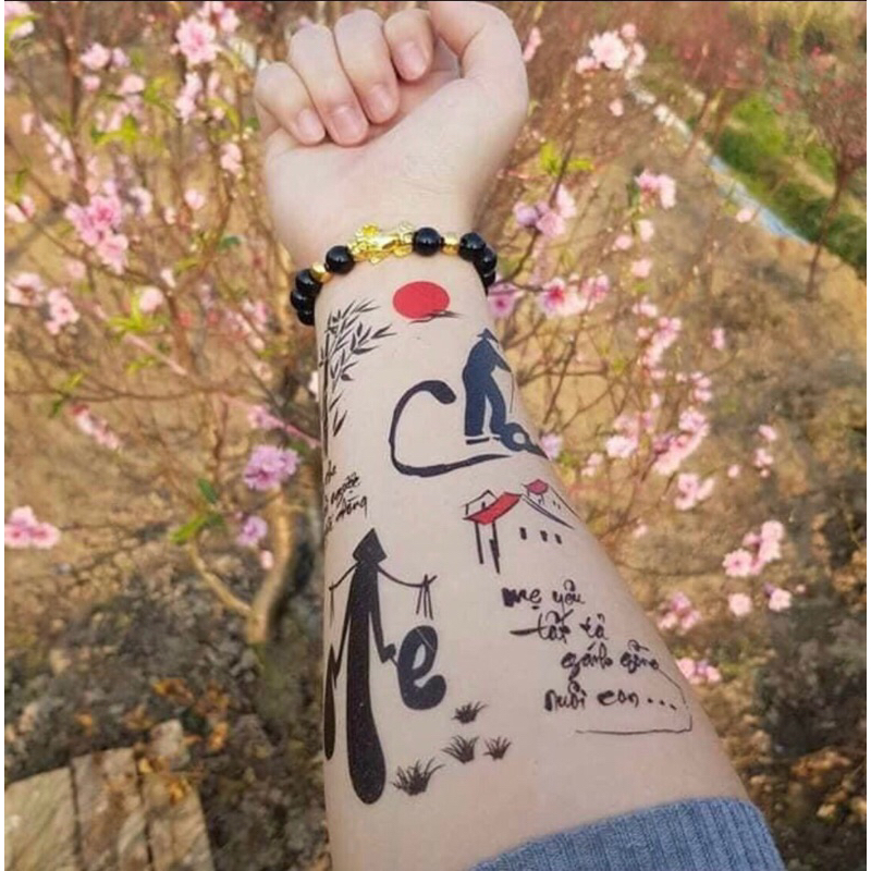 Hình xăm dán cha mẹ 15x21cm