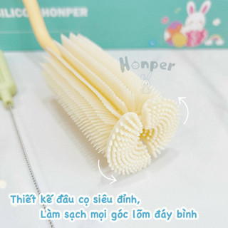 Cọ bình sữa silicon Honper, 3 chi tiết