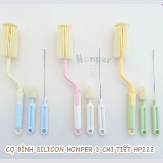 Cọ bình sữa silicon Honper, 3 chi tiết