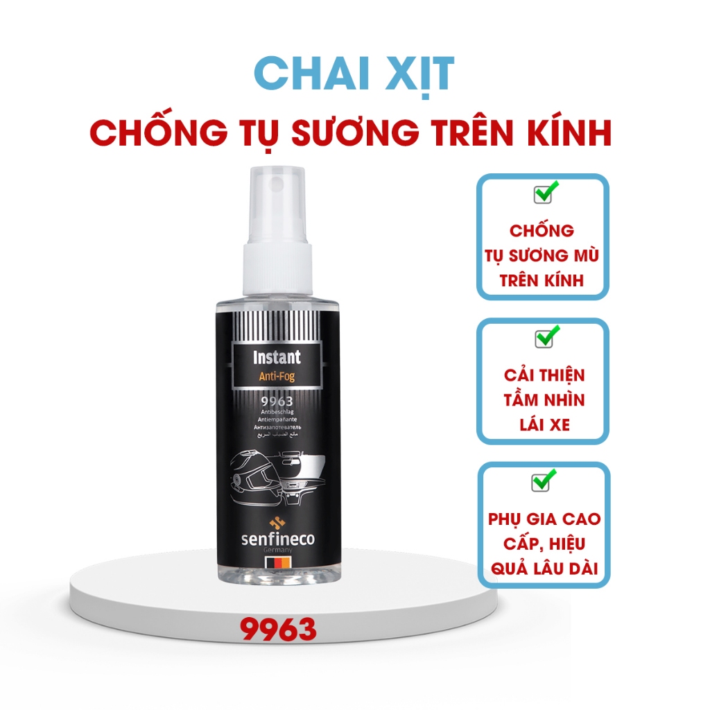 Chai xịt chống tụ sương chống hấp hơi trong ô tô Senfineco 9963 100ml