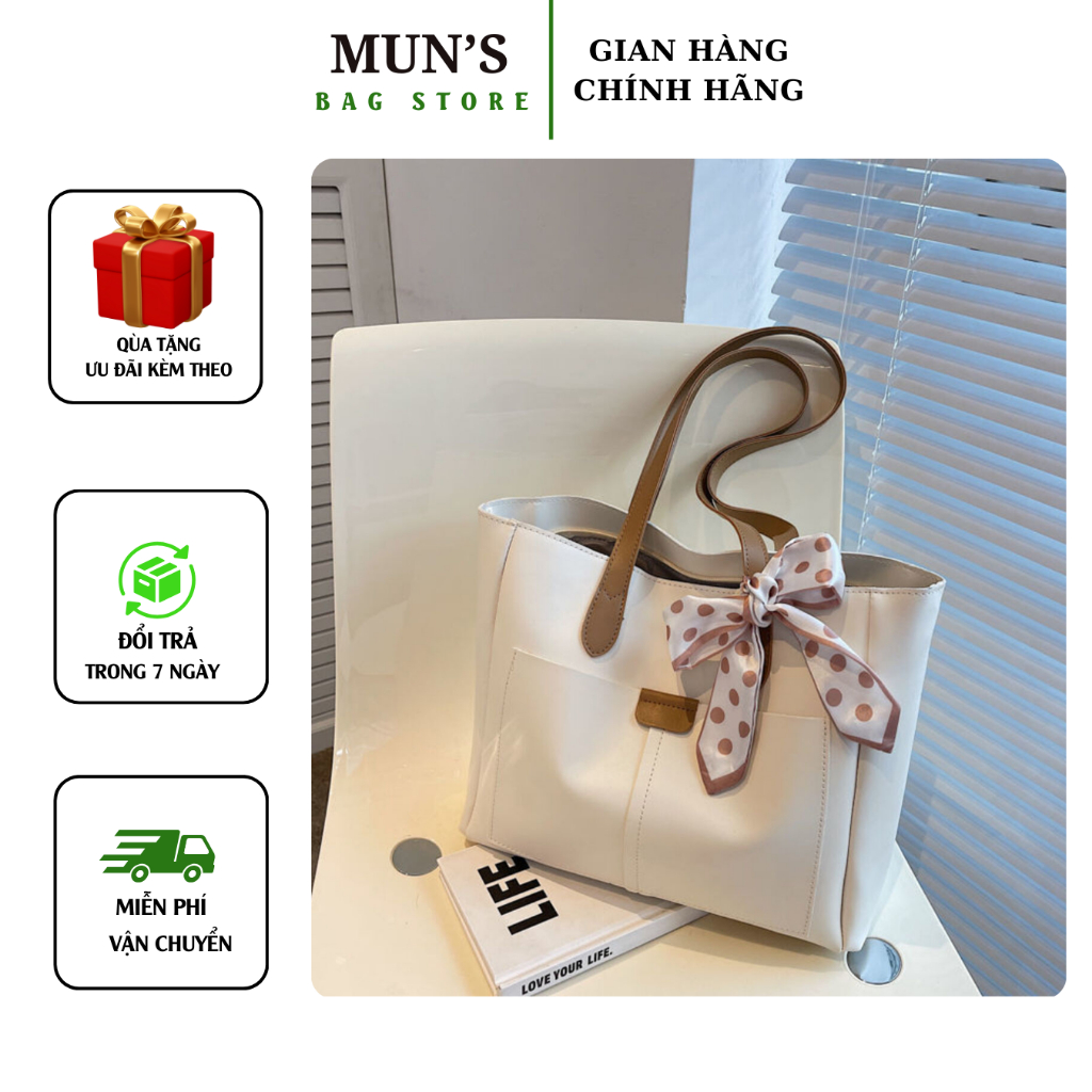 Túi xách công sở kèm khăn lụa size 38 M76
