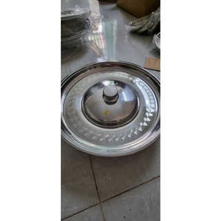 Nồi ăn lẩu vành, nồi lẩu nón nồi kèm nắp inox nấu mọi loại bếp và cả bếp từ