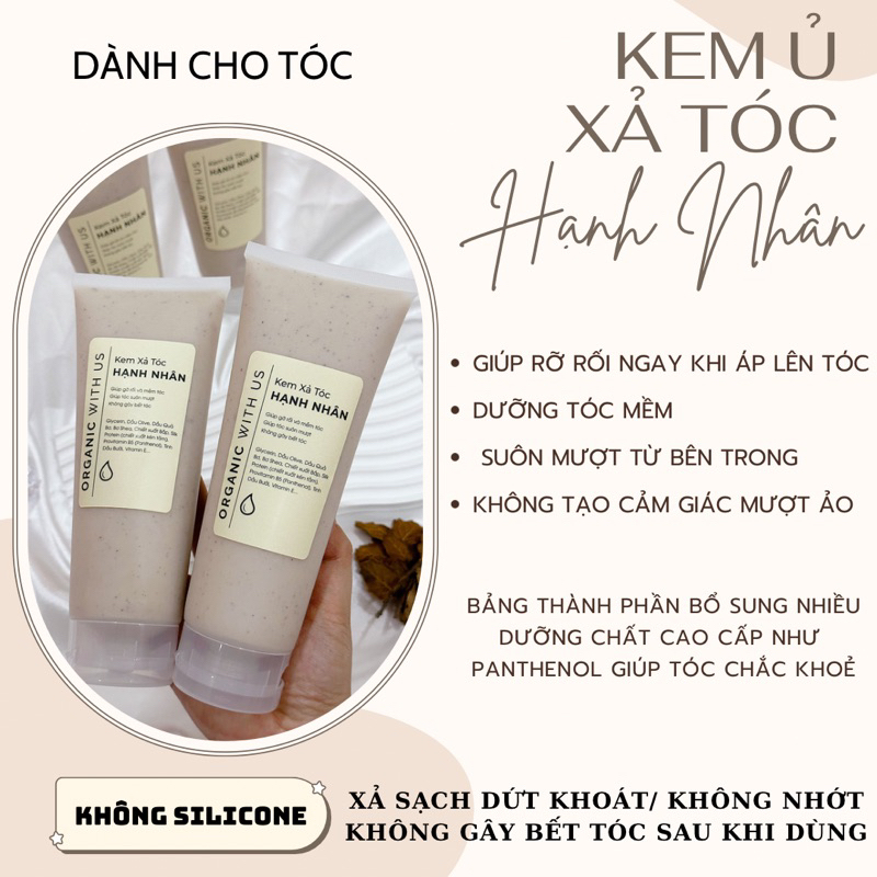 KEM XẢ TÓC HẠNH NHÂN - Không Silicone