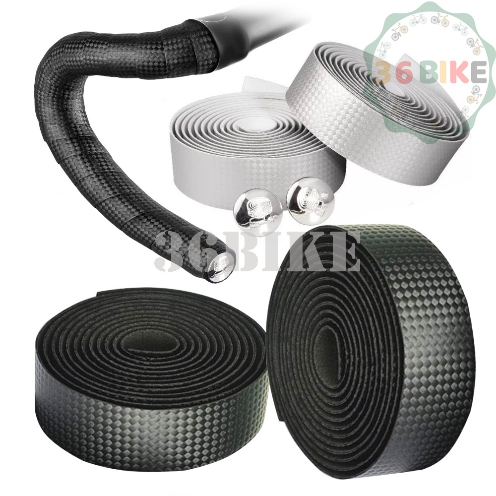 Dây quấn ghi đông vân carbon 3K loại bịch - Màu đen-Bạc
