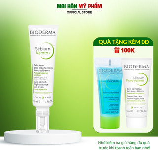 Kem dưỡng hỗ trợ giảm mụn chuyên sâu cho da mụn nhẹ đến trung bình Bioderma Sébium Kerato+ 30ml