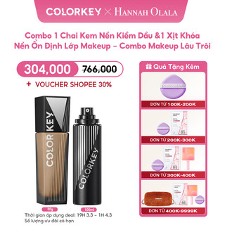  Combo 1 Chai Kem Nền Kiềm Dầu & 1 Xịt Khóa Nền Ổn Định Lớp Makeup - Combo Makeup Lâu Trôi