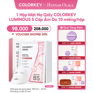  Mặt Nạ Giấy COLORKEY LUMINOUS Vitamin B5 Cấp Ẩm PHIÊN BẢN NÂNG CẤP 10 miếng/hộp