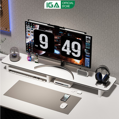 Kệ để màn hình máy tính sắp xếp bàn làm việc phong cách gaming thương hiệu IGA - Ga35