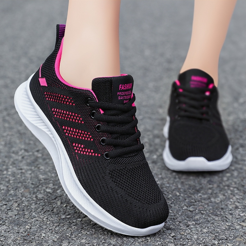 Giày Thể Thao Nữ Đi Bộ Ngoài Trời Đế Mềm Thoáng Khí Chống Mài Mòn