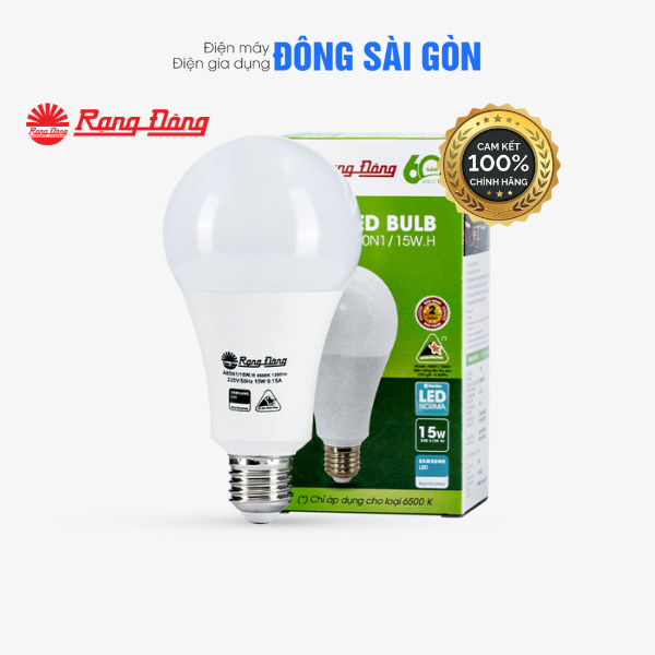 [RẠNG ĐÔNG] Bóng đèn LED BULB tròn 15W/12W