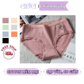 Quần Lót Nữ Cotton Co Giãn 4 Chiều Cao Cấp - Quần Chip Nữ Viền Ren In Hình Siêu Thoáng Mát Kháng Khuẩn Mềm Mịn QL017