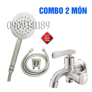 Bộ củ sen lạnh inox 304,tay sen inox 304, bền đẹp