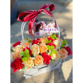 Giỏ hoa sáp 26-30 bông