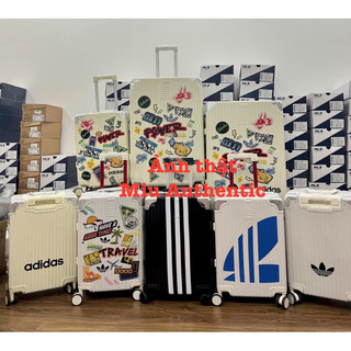 Vali kéo sticker trắng sữa size 22