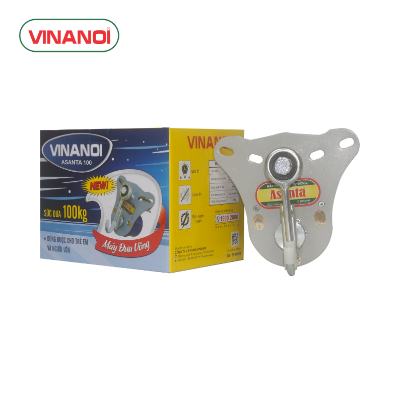 Máy Đưa Võng Tự Động ASANTA100 - Sức Đưa 100 Kg Cho Bé và Người Lớn