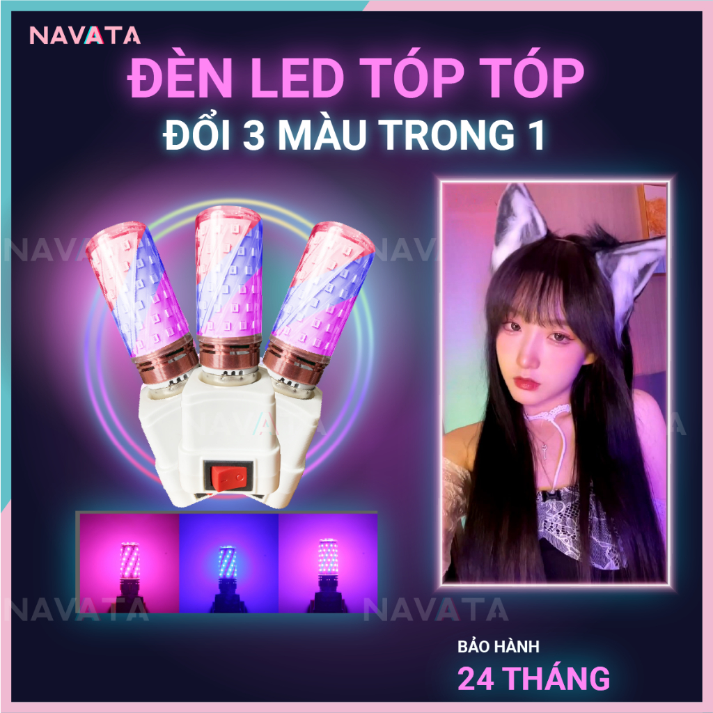 Đèn Led Tóp Tóp Tùy Chỉnh Đổi 3 Màu Trong 1 - Đèn Chuyên Quay Video Loại Tốt Nhất Bảo Hành 24 Tháng