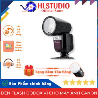 Đèn Flash Godox V1 Cho máy ảnh Canon HL Studio - Tặng Kèm Tản Sáng