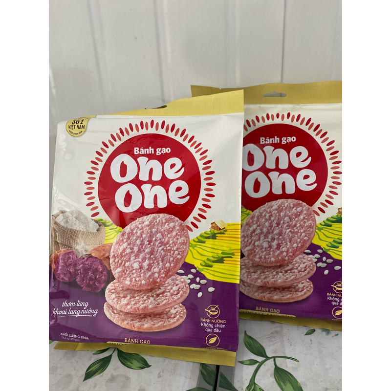 bánh gạo one one khoai lang tím 166g vị mới