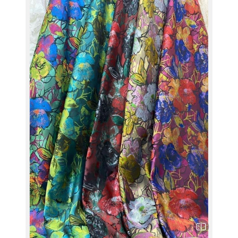 Tafta hoa mix lụa