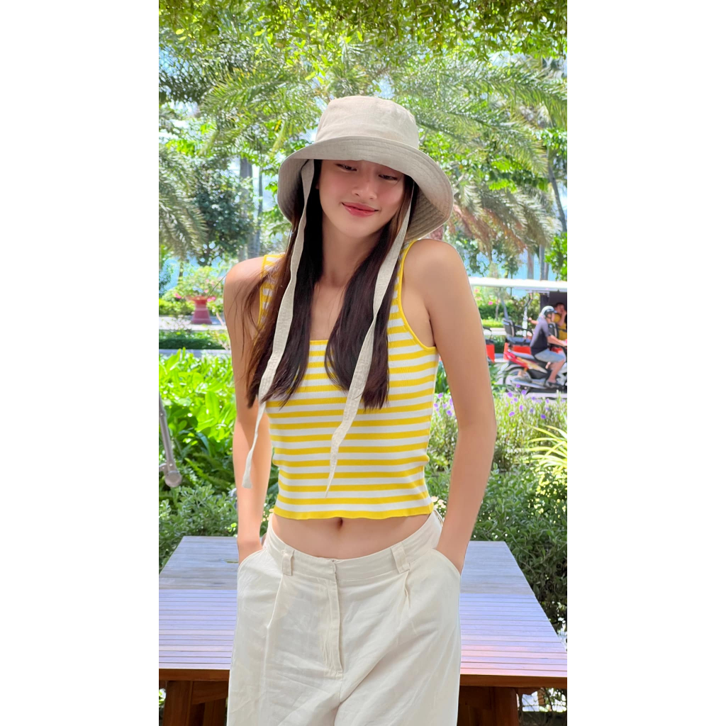 Mũ Nón Bucket Vành Rộng Linen - CHEWING GUM HAT KoiKooi