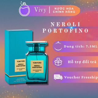 Nước hoa tomford mini neroli portofino 7.5ml màu xanh mùi mát
