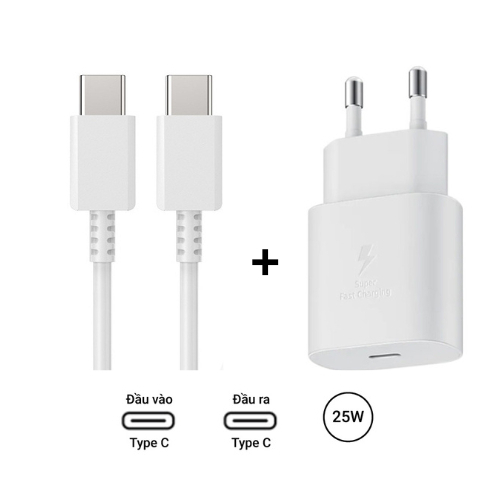 Bộ sạc nhanh 25W cổng type C ra type C nguyên bộ chính hãng FengZhi Life bảo hành 12 tháng