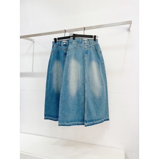 AfterBefore Chân váy denim midi xẻ nhiều màu
