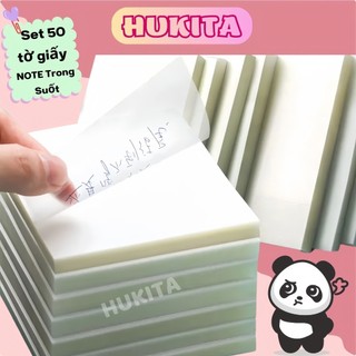 Set 50 tờ giấy ghi chú, giấy note trong suốt chống nước