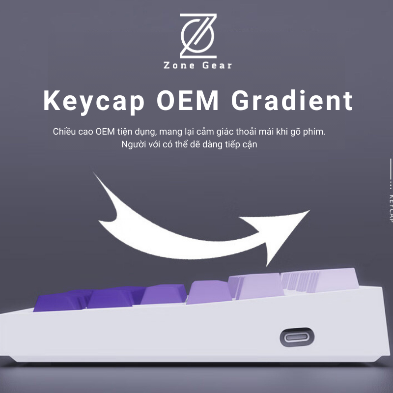 Keycaps Fl-Esport Gradient xuyên LED - Profile OEM - 136 phím | BigBuy360 - bigbuy360.vn
