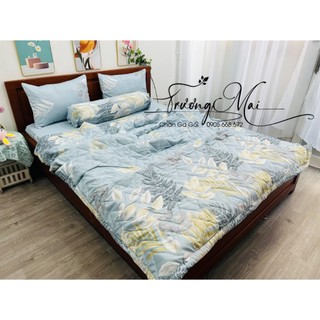 Bộ chăn ga kèm chăn chất liệu tencl lụa mềm mát mịn