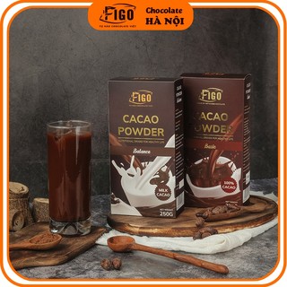 [Chính hãng] 1 Hộp Bột Chocolate, Bột Socola sữa pha uống 80% cacao ít đường Figo 250g Dòng Balance