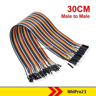 Bộ 40 Sợi dây cắm test board 30cm đực cái, đực đực, cái cái 7 màu test mạch
