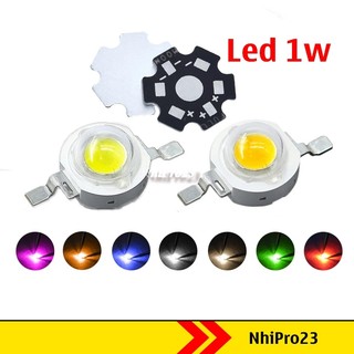 Chip led 1w 3w màu Trắng Ấm Đỏ Xanh Lá xanh Dương Vàng tùy chọn