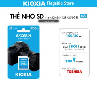  Thẻ nhớ SD KIOXIA SDXC U1 CL10   SD Exceria    - Hàng Chính Hãng   16GB 32GB 64GB 128GB 256GB   