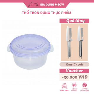 Hộp nhựa tròn có nắp, thố tròn đựng thực phẩm