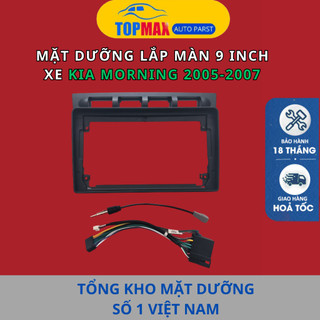 Mặt dưỡng kèm dây nguồn zin lắp màn hình android cho xe kia morning 2005-