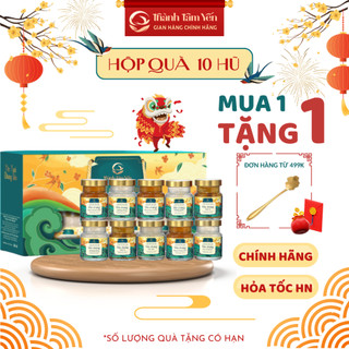 Tổ yến chưng sẵn - hộp quà 10 hũ - 30% hũ 70ml - đủ vị thành tâm yến-khánh hòa-quà sinh nhật-quà biếu tặng-trung thu