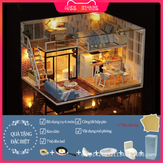 Mô hình nhà gỗ diy cabin, nhà búp bê dolly house cuteroom | chính hãng