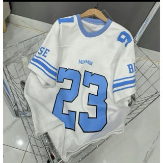 Áo Thun Form Rộng Cổ Tym Nam Nữ In Số 23 Chất Cotton Dày Dặn