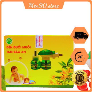 Đèn đuổi muỗi thông minh tam bảo an gồm 1 đèn 2 dầu