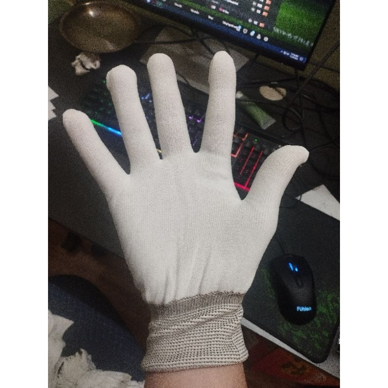 Găng Tay Bảo Hộ Lao Động Sợi Trắng - Găng Tay Sợi Len - Găng tay lao động - Găng tay làm vườn - Loại không phủ PU ko