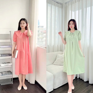 Đầm bầu công sở cổ bèo thời trang TM26224